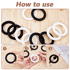 10 Stück 2 Farben Ring Silikonperlen&nbsp;SIL-DC0001-79