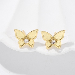 Orecchini a farfalla in ottone&nbsp;EJEW-R016-19G
