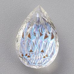 Colgantes de rhinestone de vidrio en relieve&nbsp;GLAA-J101-05A-001SI