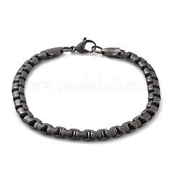 304 Edelstahl-Boxkettenarmbänder für Damen und Herren&nbsp;BJEW-A031-04A-AS