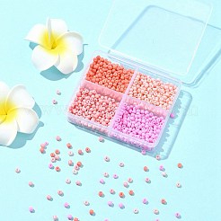 36g 4 Farben Backlack Glas Saatperlen&nbsp;SEED-FS0001-20B
