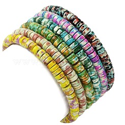 6 pz braccialetti elastici in perline turchesi sintetiche per donne e uomini&nbsp;BJEW-JB11408