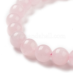 Braccialetto elastico in quarzo rosa naturale e ematite sintetica&nbsp;BJEW-M236-01J