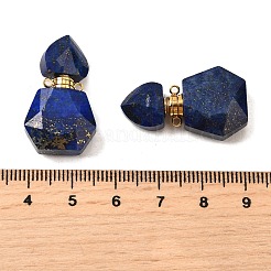 Gefärbte natürliche Lapislazuli-Parfümflaschenanhänger&nbsp;G-L623-12G-04