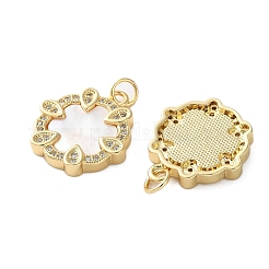Colgante micropavé cubic zirconia de latón&nbsp;KK-U070-17C-G