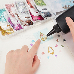 10 Beutel 10 Farben PVC Nail Art Glitzer Pailletten&nbsp;MRMJ-OC0003-50