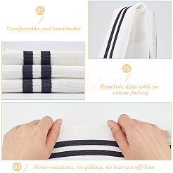 Tissu côtelé élastique en polyester pour les poignets&nbsp;DIY-WH0028-96D
