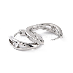 Piccolo orecchino a cerchio da donna con zirconi chiari&nbsp;EJEW-C002-03P-RS
