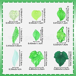 270 Stück 9 Stile transparenter Acrylanhänger&nbsp;OACR-SZ0001-43