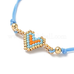 Glasperlen-Herzgliederarmbänder&nbsp;BJEW-MZ00217-03