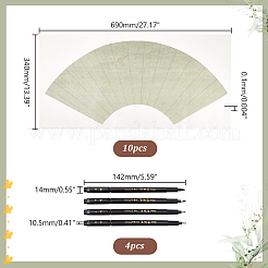 10 Blatt chinesische Reispapierkarte&nbsp;AJEW-PH0011-46
