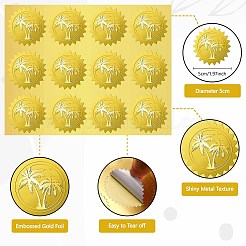 34 hoja de pegatinas autoadhesivas en relieve de lámina dorada.&nbsp;DIY-WH0509-047