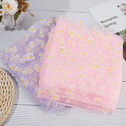 4 Yard Nylonnetzstoff mit Gänseblümchenmuster&nbsp;AJEW-WH0314-459B