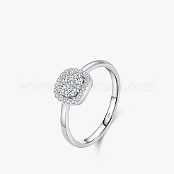 Rhodinierte 925 Sterling Silber Moissanit Fingerringe für Damen&nbsp;WG1C4E3-04