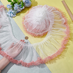 4 Yards plissierter Spitzenbesatz aus Polyester&nbsp;OCOR-PH0007-69C