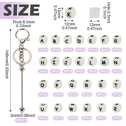 DIY-Sets zur Herstellung von Schlüsselanhängern aus Edelstahl mit Perlen&nbsp;KEYC-TA0001-63