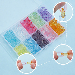 300pcs 10 Farben transparente Acrylverbindungsringe&nbsp;MACR-SP0001-54