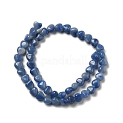 Fili di perline di avventurina blu tinte e riscaldate naturalmente&nbsp;G-B022-10A
