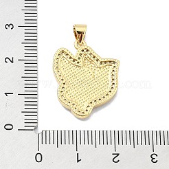 Messing micro pave klare zirkonia anhänger&nbsp;KK-A221-15B-G