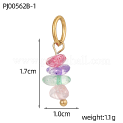Anhänger aus natürlichen und synthetischen Edelsteinsplittern&nbsp;G-OY009-80G