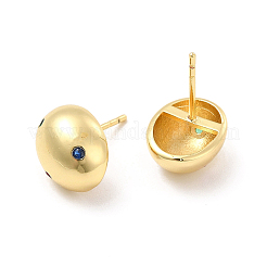Aretes ovalados con circonitas cúbicas&nbsp;EJEW-P213-12G-02