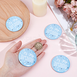 4 Stück „It's my birthday“-Brosche aus Weißblech&nbsp;JEWB-CN0001-12B