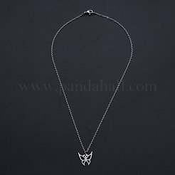 Collane con ciondolo in acciaio inossidabile 201 anti-ossidazione&nbsp;NJEW-S105-JN514-40-1