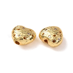 Perles de zircone cubique micro pave en Laiton&nbsp;KK-D259-10G
