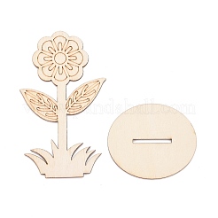 DIY unfertiger Holzblumenausschnitt&nbsp;WOOD-P017-06