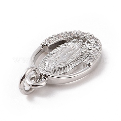 Pendentifs avec zircon cubiques à micro-pavés en laiton&nbsp;KK-C012-10P