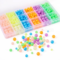 702pcs 18 Arten leuchtende Acrylperlen&nbsp;MACR-TA0002-09