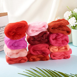 60g 12 Farben Nadelfilzwolle Roving&nbsp;DIY-TA0011-31A