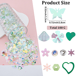 Perline di paillettes di plastica da 100 g&nbsp;PVC-CP0001-01C