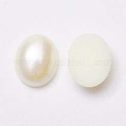 Acryl Nachahmung Perle Cabochon&nbsp;X-MACR-E007-8x10mm-J02