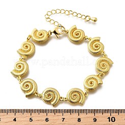 Messing-Muschelgliederarmbänder für Damen&nbsp;BJEW-D317-03G
