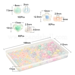 240 Stück 3 transparente Acrylperlen im Stil&nbsp;FACR-YW0001-04