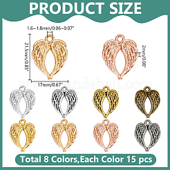 120 pz 8 stili ciondoli in lega di zinco&nbsp;FIND-WR0011-47