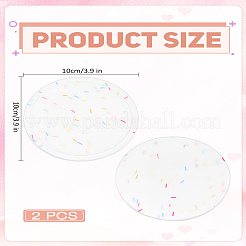 2 sottobicchiere rotondo in silicone&nbsp;AJEW-LP0006-84