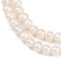 Brins de perles de culture d'eau douce naturelles&nbsp;PEAR-I007-07Y-10A