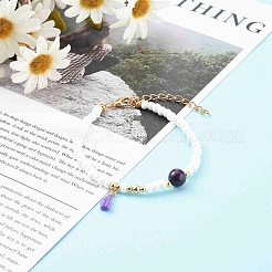 Polycotton Quaste Charm Armbänder&nbsp;BJEW-JB06187