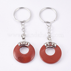 Llavero de jaspe rojo natural&nbsp;KEYC-P041-D25