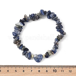Braccialetti elasticizzati con perline di pietre preziose naturali e ematite sintetica non magnetica&nbsp;BJEW-JB14009