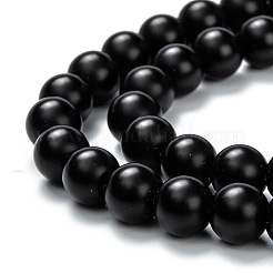 Natürliche schwarze Onyxperlenstränge&nbsp;X-G-Z024-01B