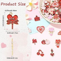 40 pz 10 stili di pendenti in lega smaltata a tema San Valentino&nbsp;ENAM-YW0008-63A