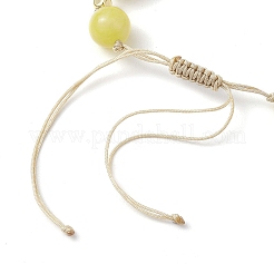 8 mm runde geflochtene Perlenarmbänder aus synthetischem Türkis und natürlicher Mashan-Jade&nbsp;BJEW-JB10376