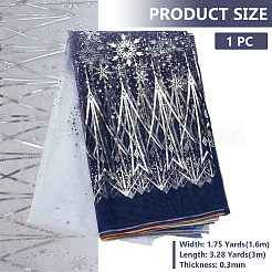 Polyester-Gaze mit Schneeflockenmuster&nbsp;AJEW-WH0314-911B