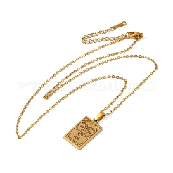 Colliers pendentifs en acier inoxydable 304 sur le thème du tarot pour femmes&nbsp;STAS-S128-02O
