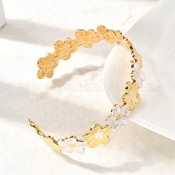 Braccialetti a polsino in acciaio inossidabile 304 per donna&nbsp;BJEW-F509-03C-G