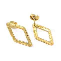 Orecchini a bottone in acciaio inossidabile 304 con placcatura ionica (ip) per donna&nbsp;EJEW-I281-36G