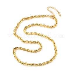Messing-Halsketten mit Boston-Gliedermotiv für Damen und Herren&nbsp;NJEW-F337-08G